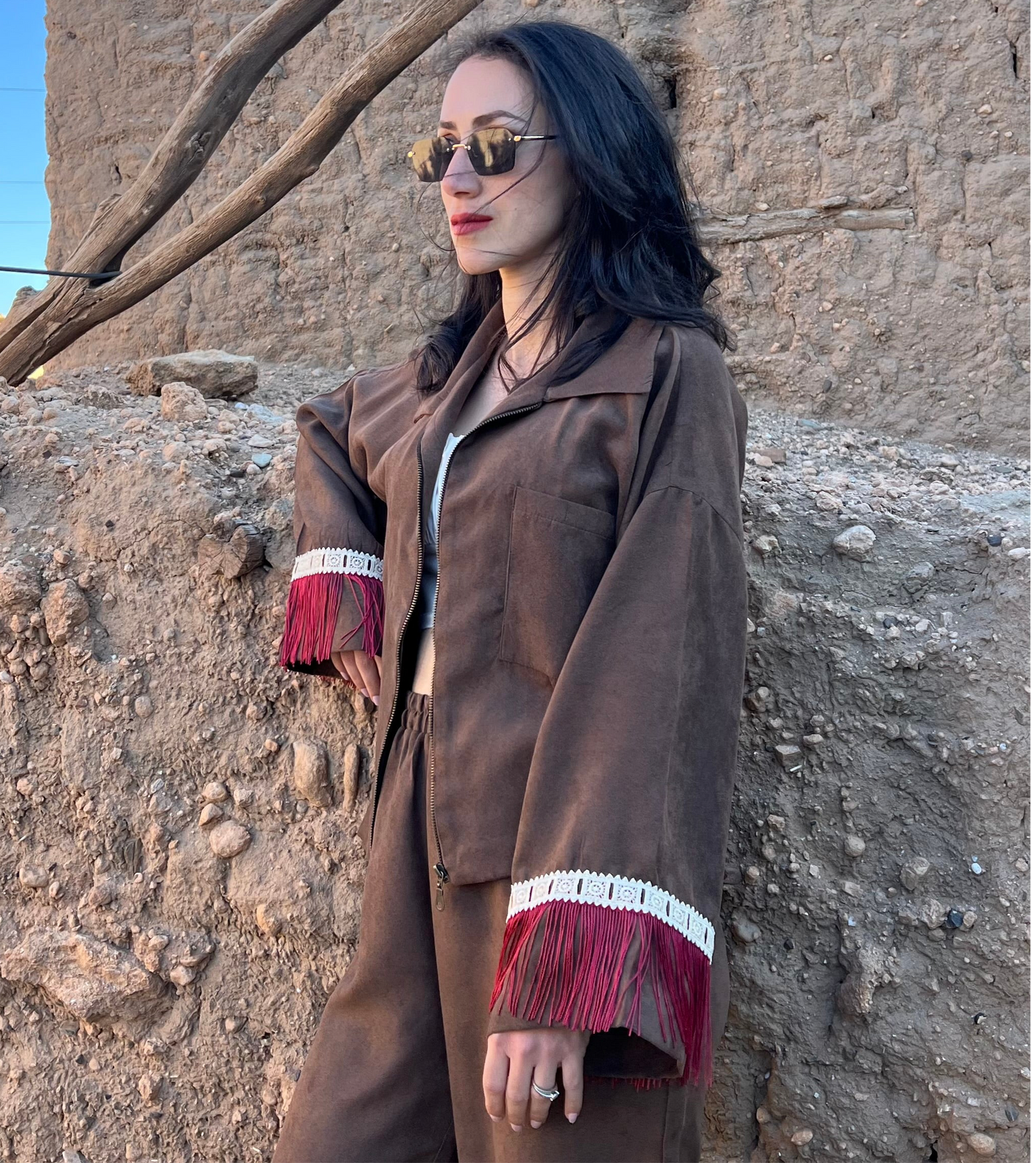 Veste Moroccan Western - Marron