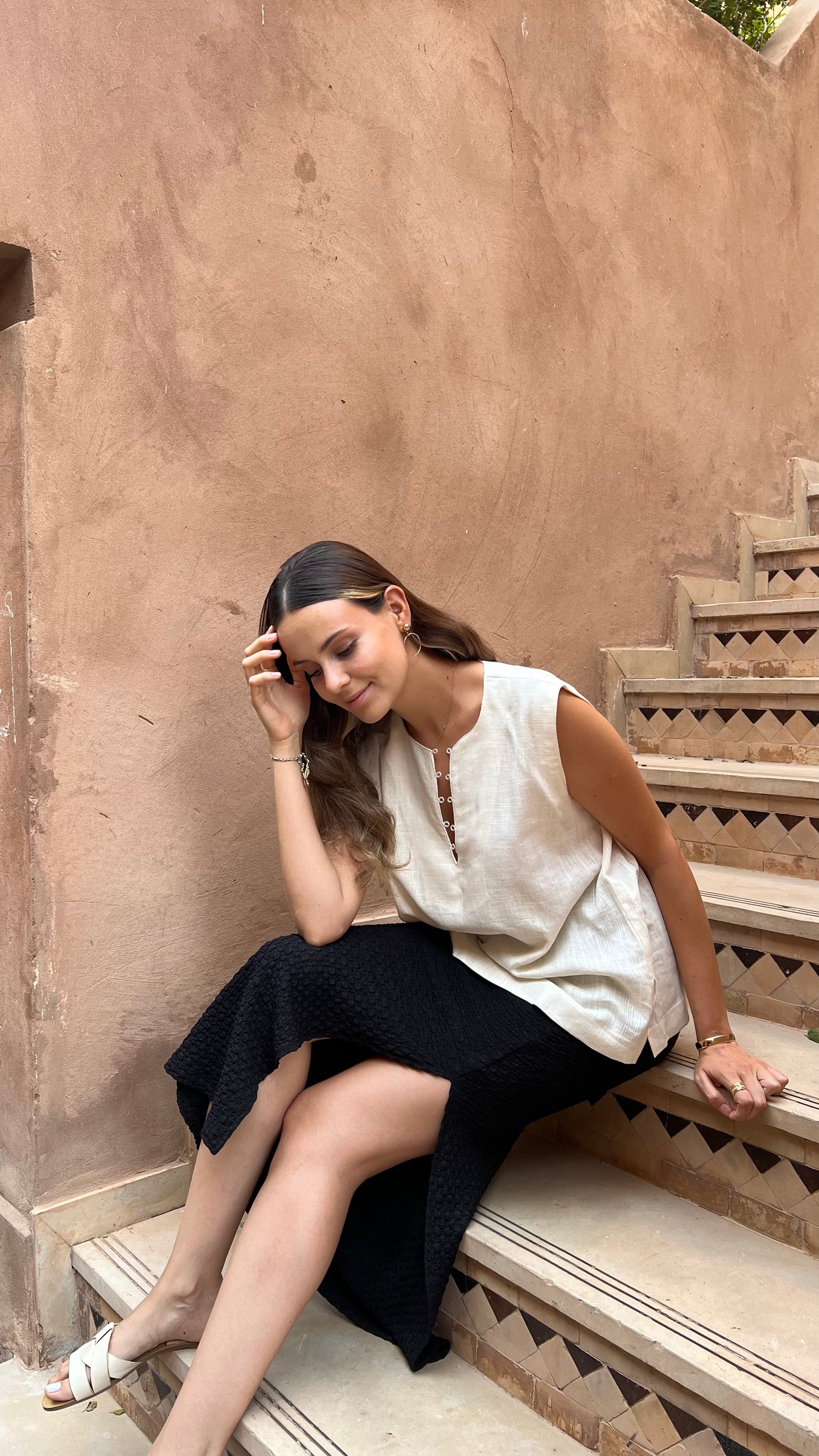 Gilet Lin Marrakech