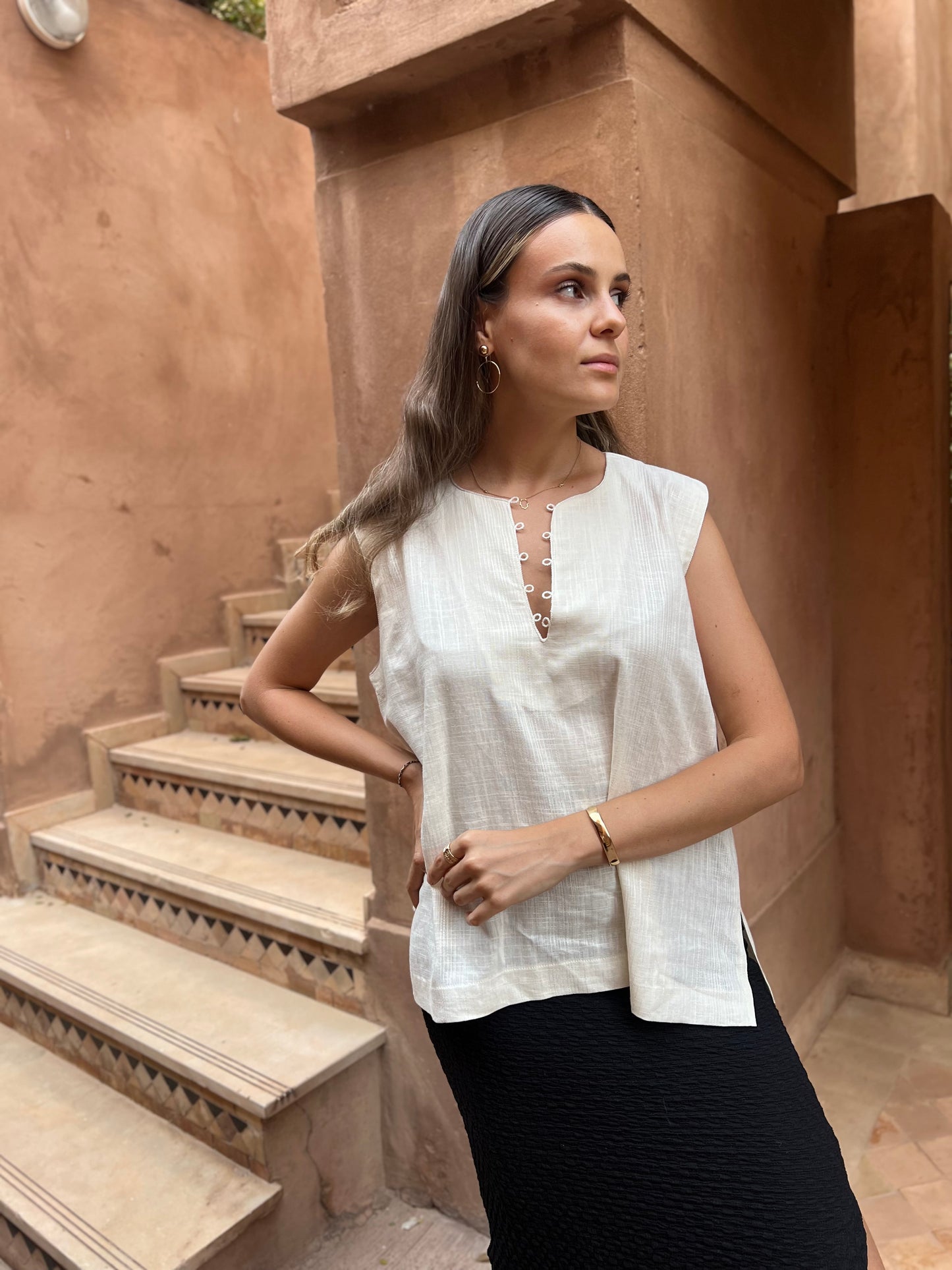 Gilet Lin Marrakech