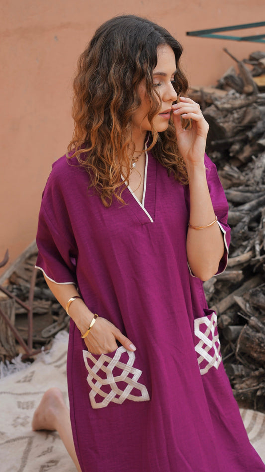 Robe en Lin almeria - marque marocaine 