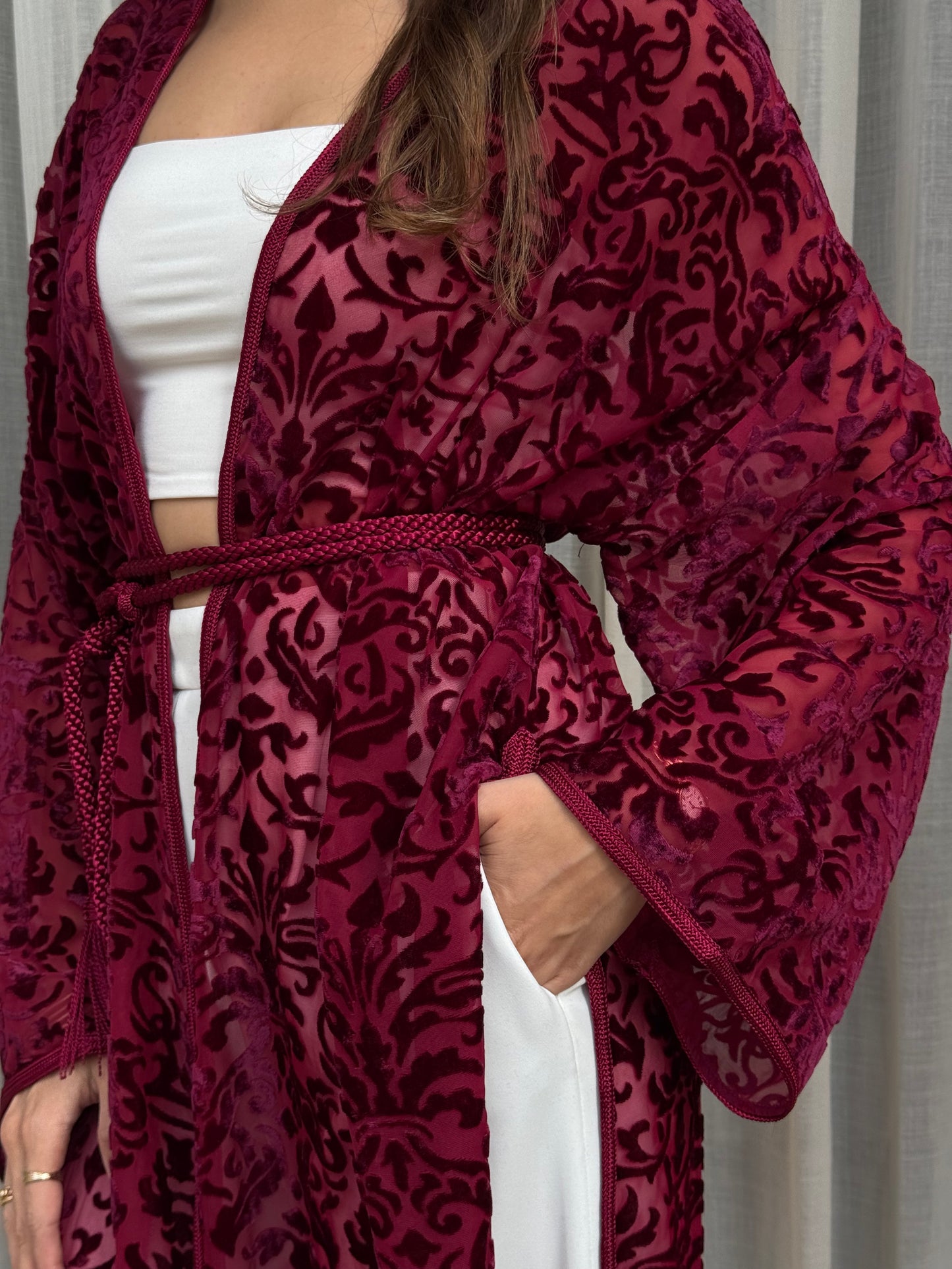 Kimono Bordeaux avec Mejdoul