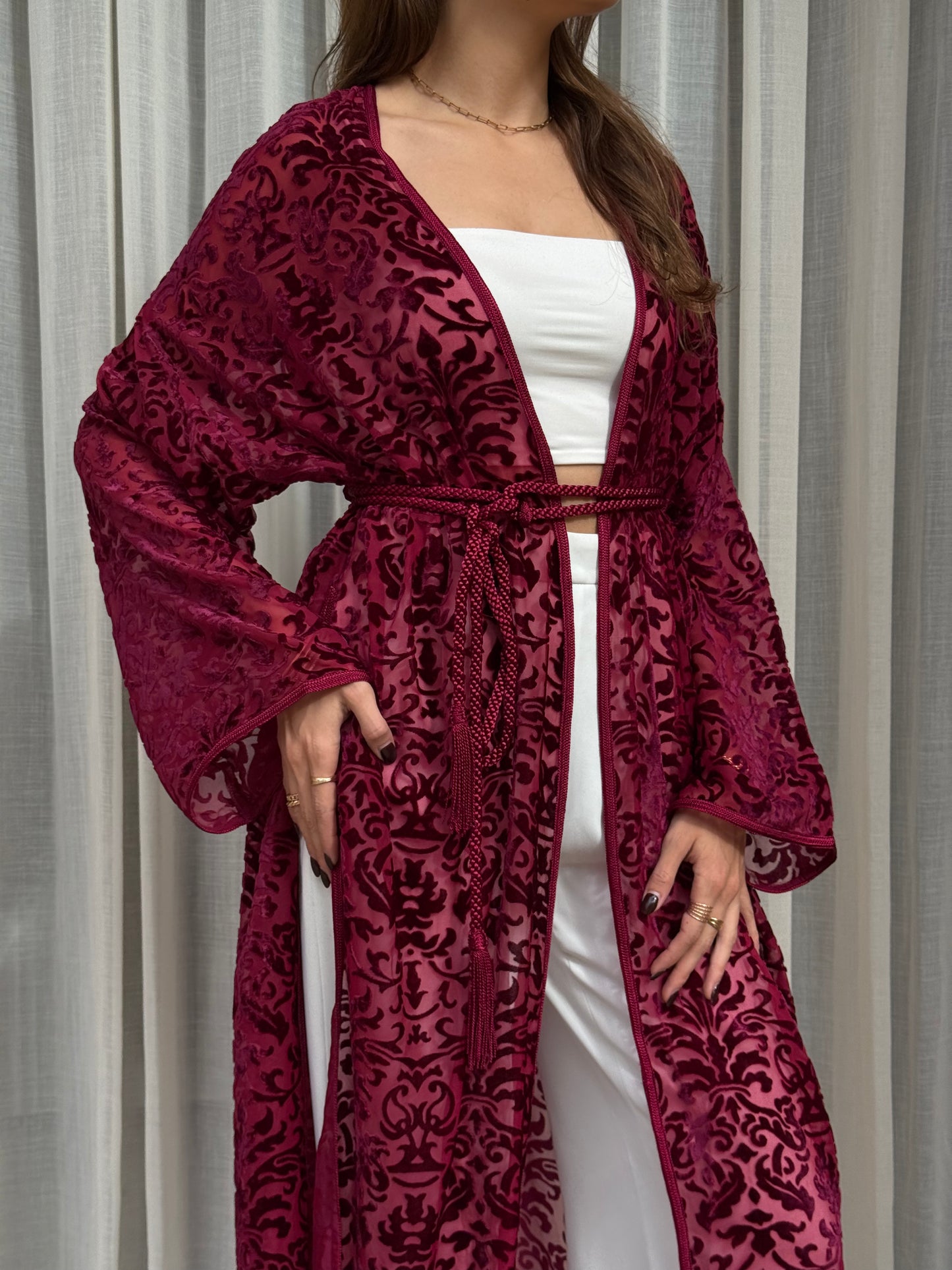 Kimono Bordeaux avec Mejdoul