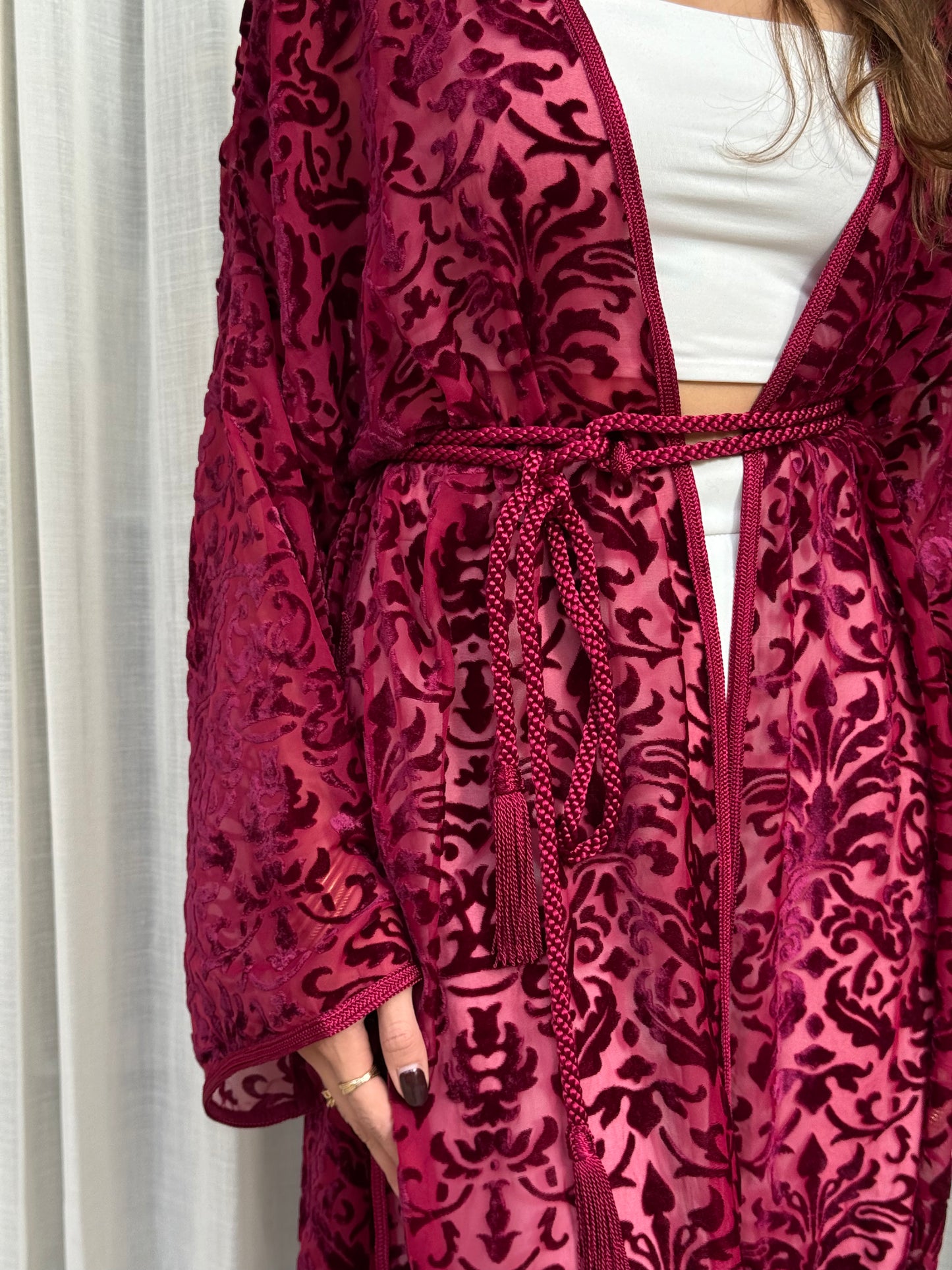 Kimono Bordeaux avec Mejdoul